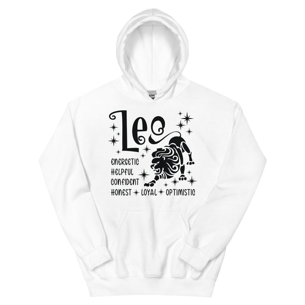 Leo Zodiac Positive Traits Hoodie - White Color - https://ascensionemporium.net